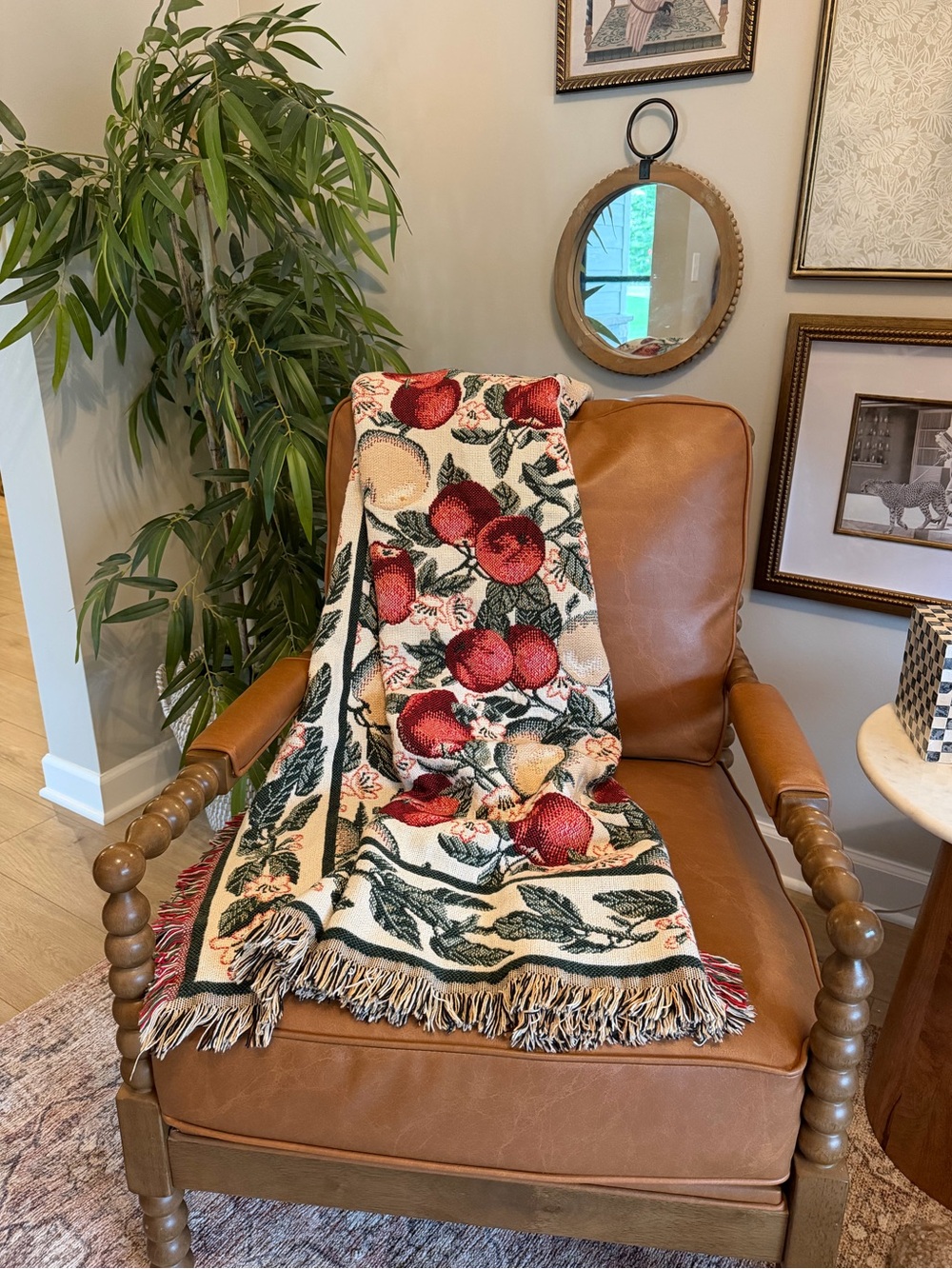 Vintage Goodwin Weavers fruit throw